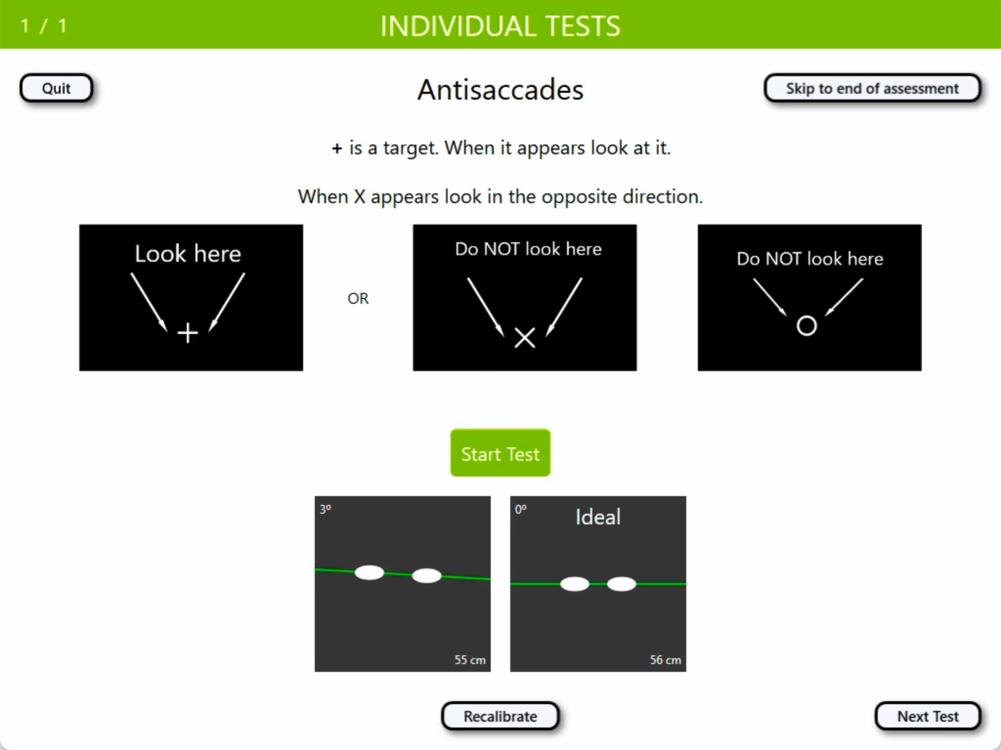 Antisaccades test start screen shot.jfif